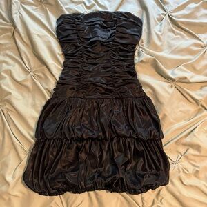 Sequin Hearts Black Strapless Dress